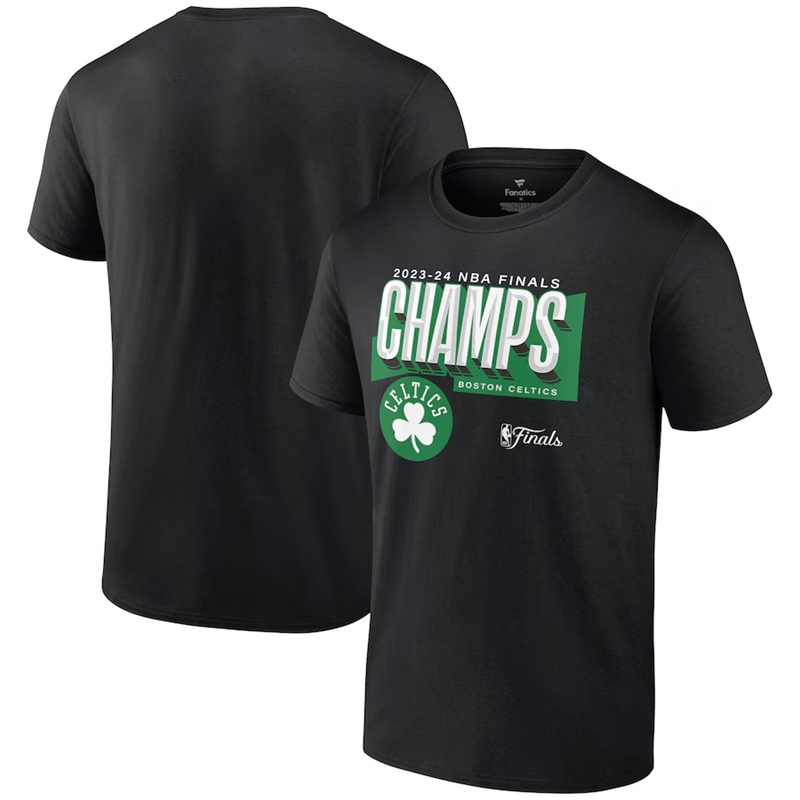 Men's Boston Celtics Black 2024 Finals Champions Pick & Roll Defense T-Shirt